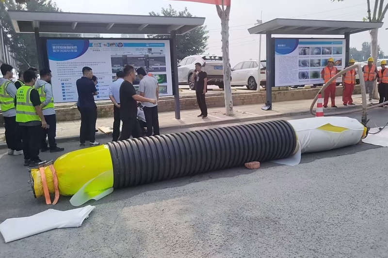 紫外光固化软管修复现场演示